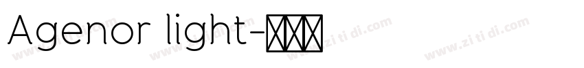 Agenor light字体转换